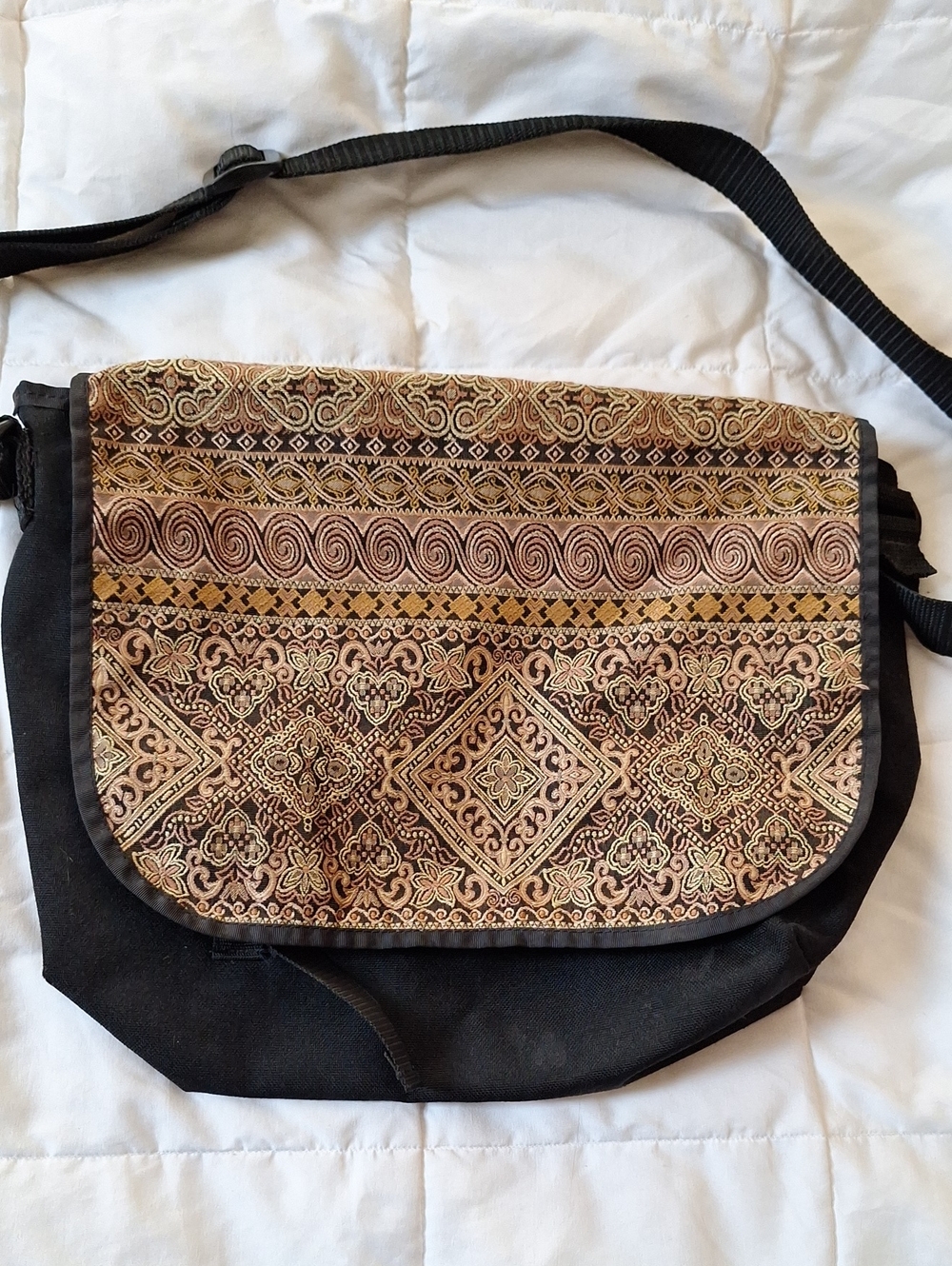 Handmade Tapestry Messenger Bag